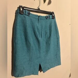 Burberry Aqua Pencil Skirt